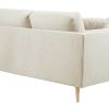 Canap & Fauteuil Miliboo Canap Design | Canap Scandinave 2 Places En Tissu Beige Naturel Et Bois Clair Vogue