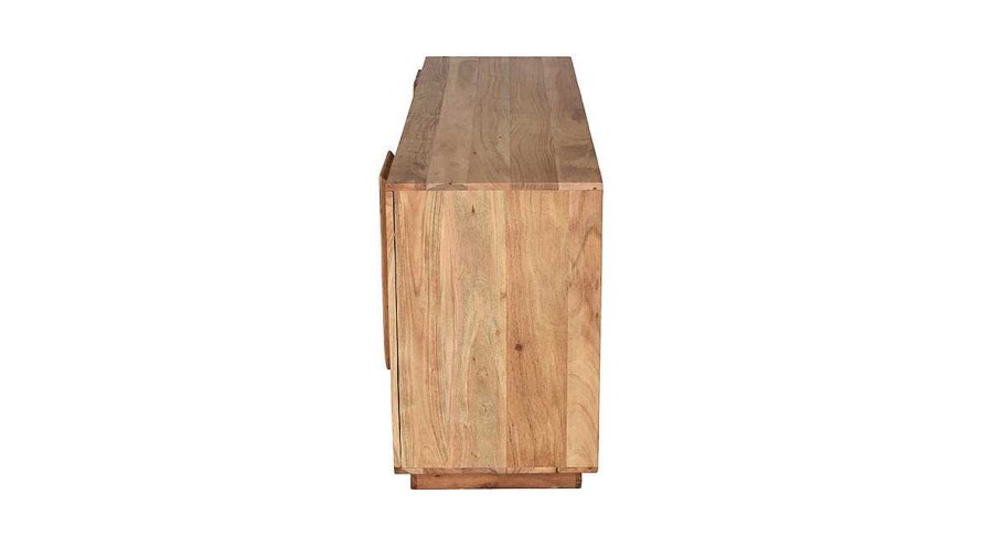 Rangement Miliboo | Buffet En Bois Massif Grav 3 Portes L160 Cm Ark