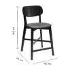 Chaise & Tabouret Miliboo Tabouret De Bar | Tabouret De Bar Ch Ne Et Assise Blanche H65 Cm Lucia