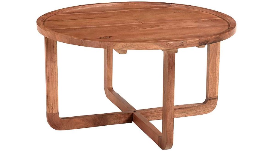 Table Miliboo | Table Basse Ronde Bois Massif D80 Cm Hita