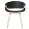 Canap & Fauteuil Miliboo Fauteuil Design | Chaise Design Noir Et Bois Clair Aramis