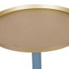 Table Miliboo | Table D'Appoint Design En M Tal Bleu P Trole Mat Et Plateau Dor Ramses