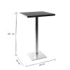 Table Miliboo | Table De Bar Design Carr E Noire L60 Cm Jory