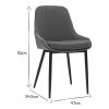 Chaise & Tabouret Miliboo Chaise Design | Chaises Design En Tissu Bleu Canard Et M Tal Noir (Lot De 2) Holo