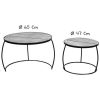 Table Miliboo | Tables Basses Gigognes Rondes Bois Manguier Massif (Lot De 2) Barrel