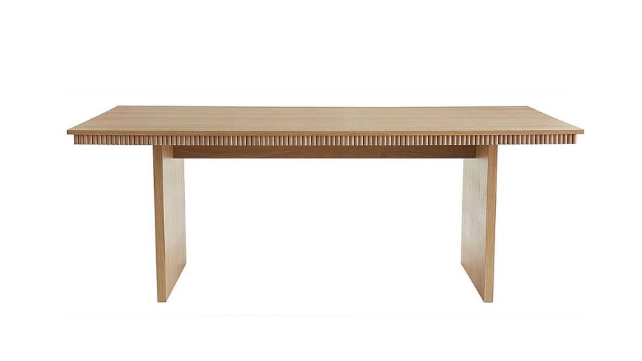 Table Miliboo Table Manger Fixe | Table Manger Rectangulaire Grav E En Bois Clair Ch Ne L200 Cm Evasion