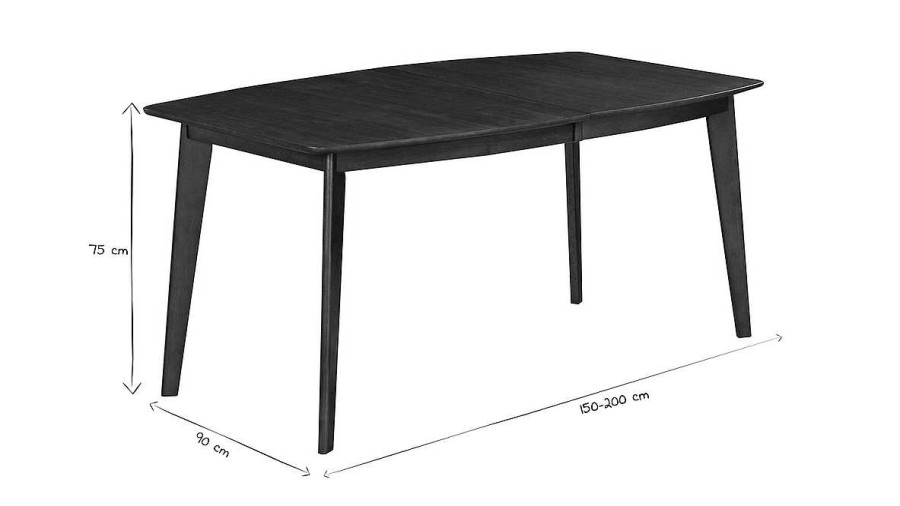 Table Miliboo Table Extensible | Table Manger Extensible Scandinave Noyer L150-200 Cm Leena