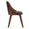 Chaise & Tabouret Miliboo Chaise Design | Chaise Design Noir Et Bois Fonc Noyer Fluffy