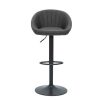 Chaise & Tabouret Miliboo Tabouret De Bar | Tabourets De Bar R Glables Design Gris Anthracite (Lot De 2) Sheru