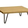 Table Miliboo | Table Basse Carr E Bois Manguier Massif Et M Tal Noir L80 Cm Vibes