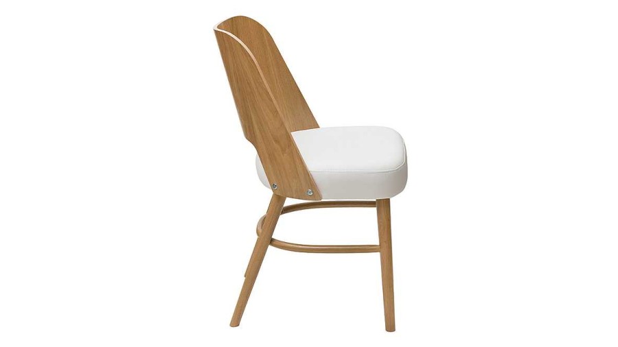 Chaise & Tabouret Miliboo Chaise Design | Chaises Bois Clair Ch Ne Et Blanc (Lot De 2) Edito