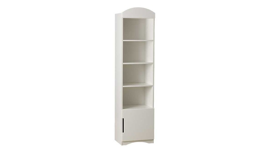 Bureau Miliboo | Biblioth Que Blanche 1 Porte 3 Tag Res L46 Cm Antonin