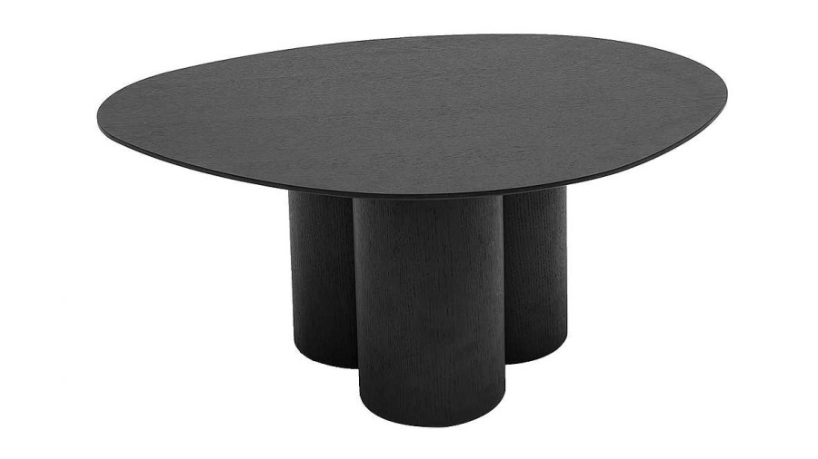 Table Miliboo | Table Basse Design Bois Noir L78 Cm Hollen