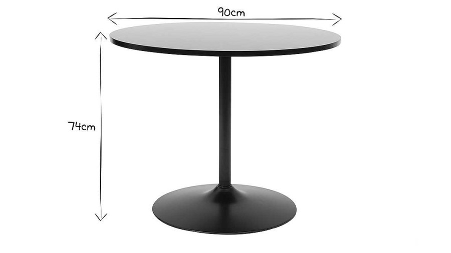 Table Miliboo Table Manger Fixe | Table Manger Design Blanc Ronde D90 Cm Calista