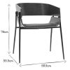 Chaise & Tabouret Miliboo Chaise Design | Chaises Design Bois Fonc Et M Tal Noir (Lot De 2) Wess