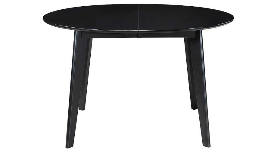 Table Miliboo Table Extensible | Table Manger Design Extensible Ronde Noire L120-150 Cm Leena