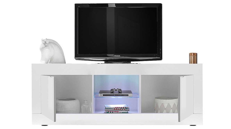 Rangement Miliboo Meuble Tv Design | Meuble Tv Design Blanc Laqu L180 Cm Latte