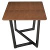 Table Miliboo Table Manger Fixe | Table Design Rectangulaire Noyer Et Bois Teint Noir L150 Cm Kouk