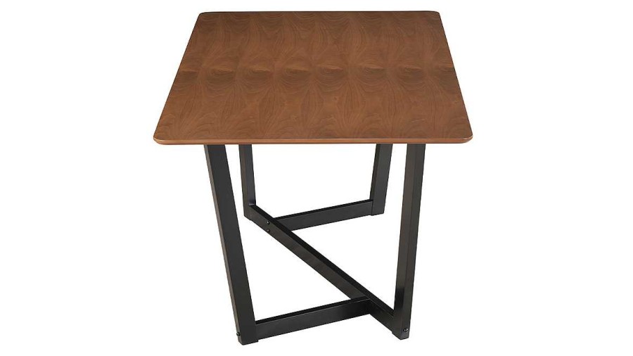 Table Miliboo Table Manger Fixe | Table Design Rectangulaire Noyer Et Bois Teint Noir L150 Cm Kouk