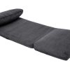 Canap & Fauteuil Miliboo | Chauffeuse 1 Place Convertible En Tissu Velours C Tel Gris Fonc Spencer