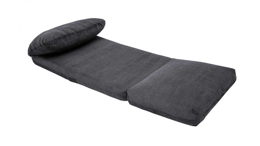 Canap & Fauteuil Miliboo | Chauffeuse 1 Place Convertible En Tissu Velours C Tel Gris Fonc Spencer