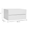 Bureau Miliboo Rangement Bureau | Caisson De Rangement 2 Tiroirs Blanc Laqu Max