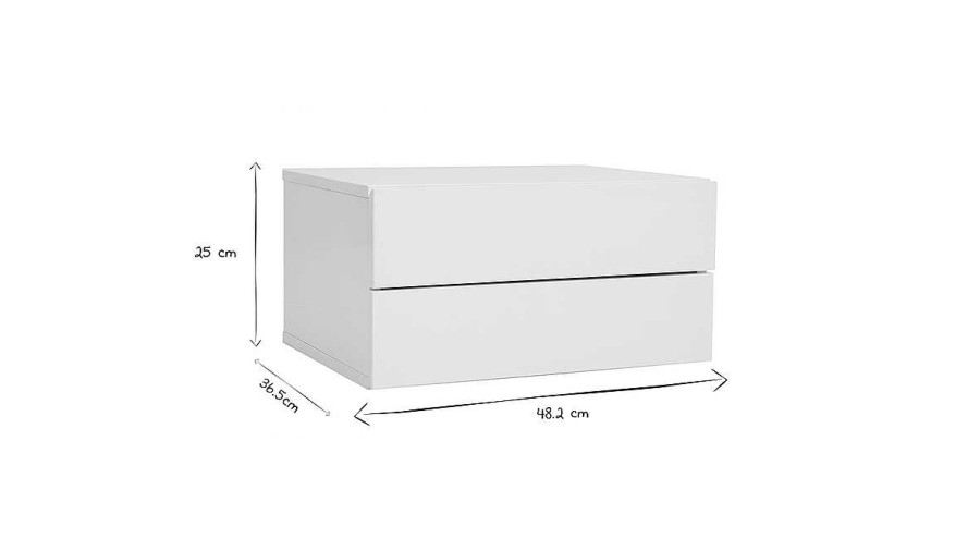 Bureau Miliboo Rangement Bureau | Caisson De Rangement 2 Tiroirs Blanc Laqu Max