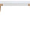 Bureau Miliboo Bureau Design | Bureau Avec Tiroir Scandinave Blanc Et Bois Clair L110 Cm Leena