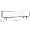 Rangement Miliboo Meuble Tv Design | Meuble Tv Scandinave Bois Et Blanc L180 Cm Sid