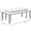 Table Miliboo | Table Basse Scandinave Avec Banc Int Gr Blanc Et Bois Clair L110 Cm Cybel