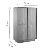 Rangement Miliboo | Buffet Haut Design Finition Bois Ch Ne 4 Portes L92 Cm Como