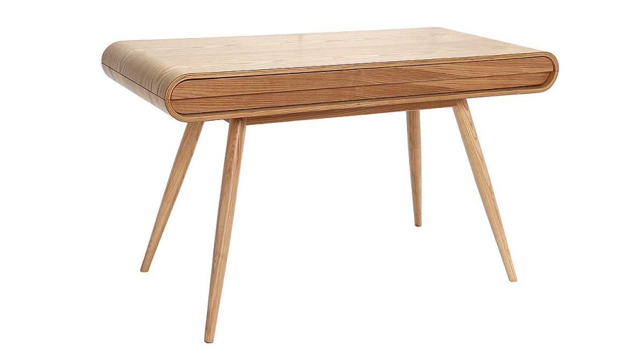 Bureau Miliboo Bureau Design | Bureau Avec Rangements 2 Tiroirs Scandinave Bois Clair L120 Cm Bjorg