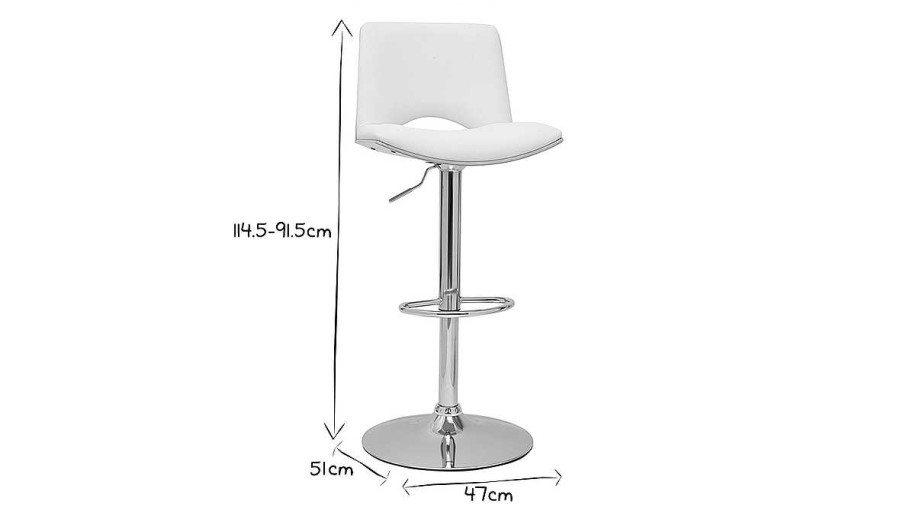 Chaise & Tabouret Miliboo Tabouret De Bar | Tabouret De Bar Design R Glable Blanc Et Bois Clair Panach