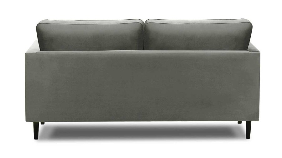 Canap & Fauteuil Miliboo Canap Design | Canap 3 Places Velours Gris William