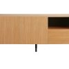 Rangement Miliboo | Buffet Design En Bois Clair Ch Ne Et M Tal Noir 2 Portes 1 Tiroir L175 Cm Heda