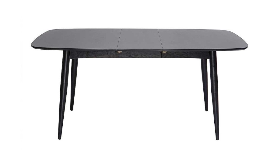 Table Miliboo Table Extensible | Table Manger Extensible Rectangulaire En Bois Noir L130-160 Cm Nordeco