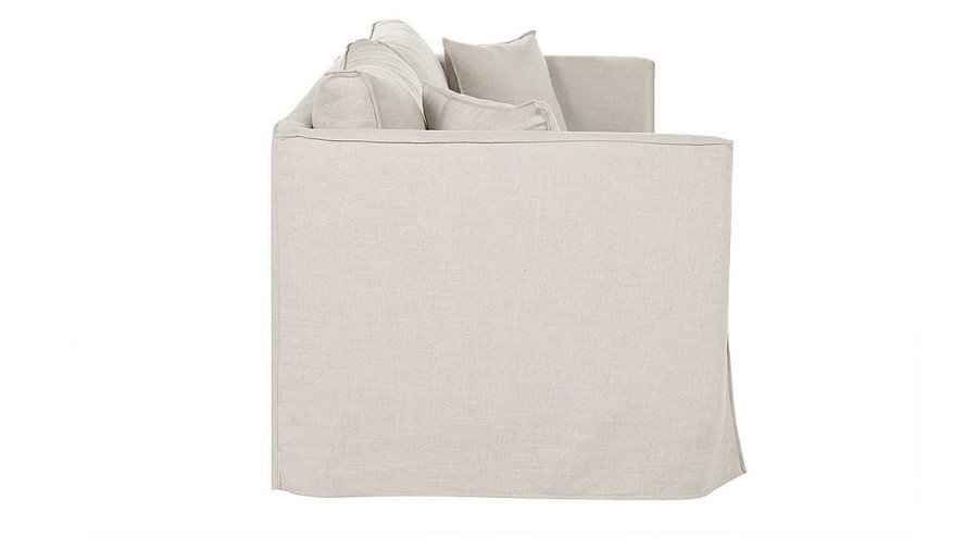 Canap & Fauteuil Miliboo Canap Design | Canap D Houssable 4-5 Places En Tissu Beige Adele