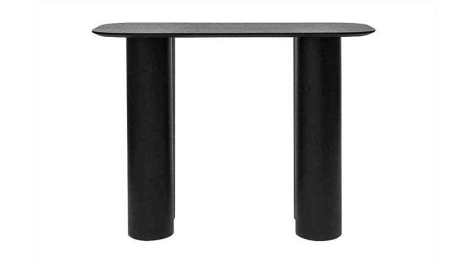 Table Miliboo | Console Design En Bois Noir L100 Cm Foleen