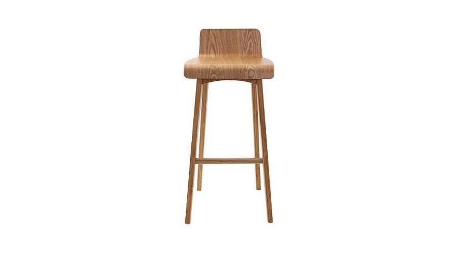 Chaise & Tabouret Miliboo Tabouret De Bar | Tabourets De Bar Scandinaves En Bois Clair H75 Cm (Lot De 2) Baltik