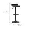 Chaise & Tabouret Miliboo Tabouret De Bar | Tabourets De Bar Design Noirs (Lot De 2) Surf