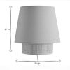 Luminaire Miliboo | Applique Murale Design En Coton Vert Sauge Et Rabane Naturelle H25 Cm Jume