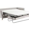 Canap & Fauteuil Miliboo Canap Convertible | Canap Convertible Scandinave 3 Places En Tissu Gris Clair Chin Et Bois Clair Avec Matelas 10 Cm Creep