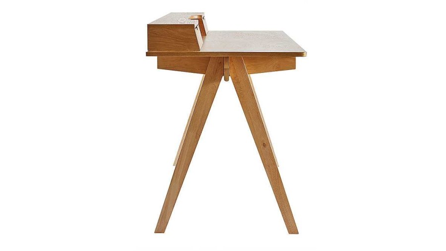 Bureau Miliboo Bureau Design | Bureau Avec Rangements Bois Clair L120 Cm Pulito