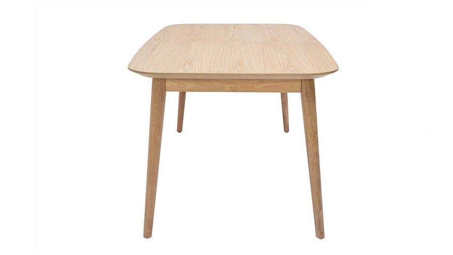 Table Miliboo Table Extensible | Table Extensible Rallonges Int Gr Es Rectangulaire En Bois Clair Ch Ne L160-210 Cm Ank