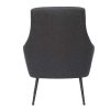 Canap & Fauteuil Miliboo Fauteuil Design | Fauteuil Design En Tissu Gris Fonc Et M Tal Noir Montana