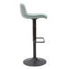 Chaise & Tabouret Miliboo Tabouret De Bar | Tabourets De Bar R Glables En Tissu Effet Velours Textur Vert C Ladon Et M Tal (Lot De 2) Boost