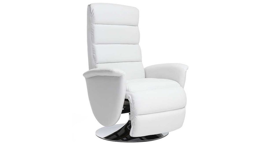 Canap & Fauteuil Miliboo Fauteuil Relax | Fauteuil Relax Manuel Blanc Nelson