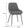 Chaise & Tabouret Miliboo Chaise Design | Chaises Scandinaves En Tissu Vert De Gris Et Bois Clair Massif (Lot De 2) Holo