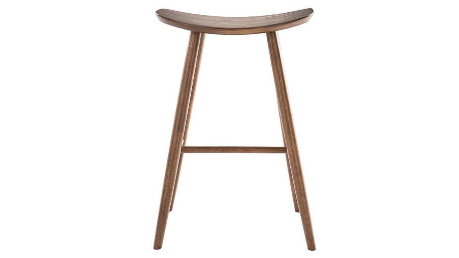 Chaise & Tabouret Miliboo Tabouret De Bar | Tabouret De Bar Design Noyer H72 Cm Demory