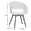 Chaise & Tabouret Miliboo Chaise Design | Chaise Scandinave Blanche Et Bois Clair Massif Prisma